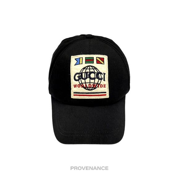 🔴 Gucci Worldwide Hat Cap - Black - Picture 1 of 11